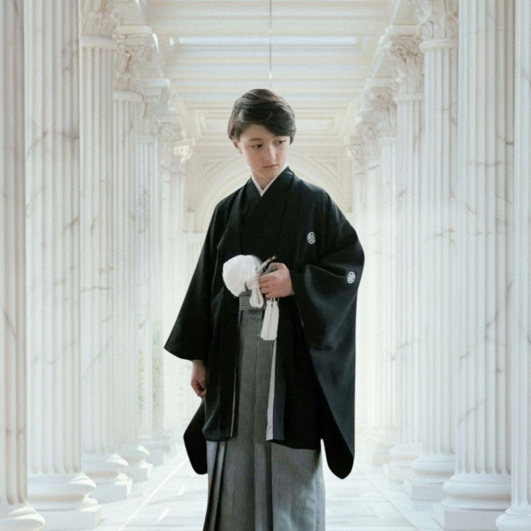 キャサリンコテージ　140-155cm【150】13歳羽織袴セット黒男子　卒業式