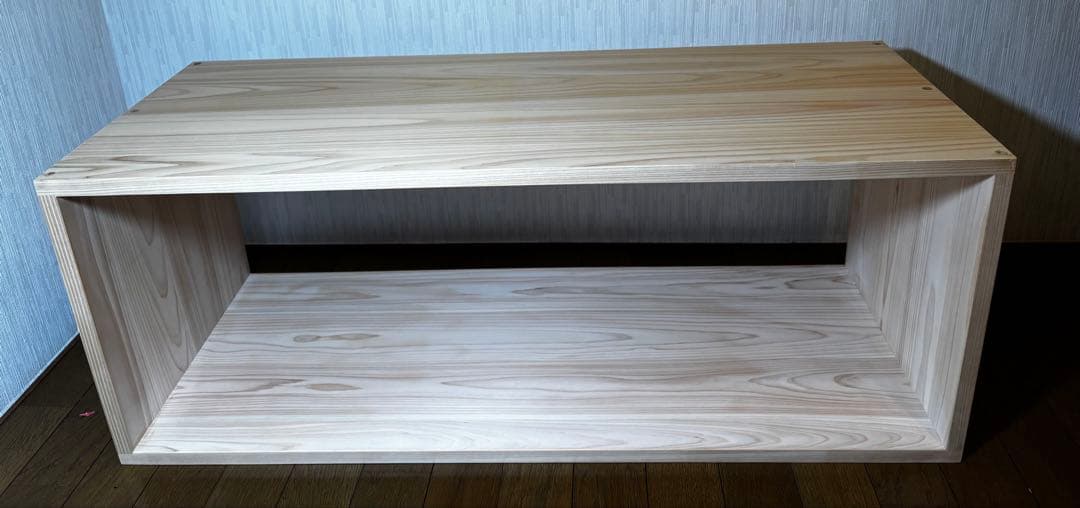 OUR 国産ひのきの家具シリーズ　オープンボックス　ワイド　1台②