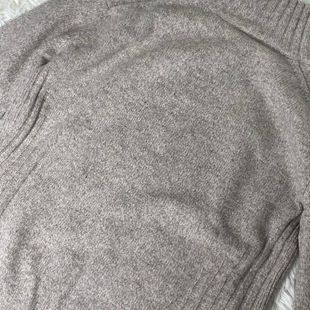 美品 セオリーリュクス ハイネックニット　ウールカシミヤ　スリット　グレージュ