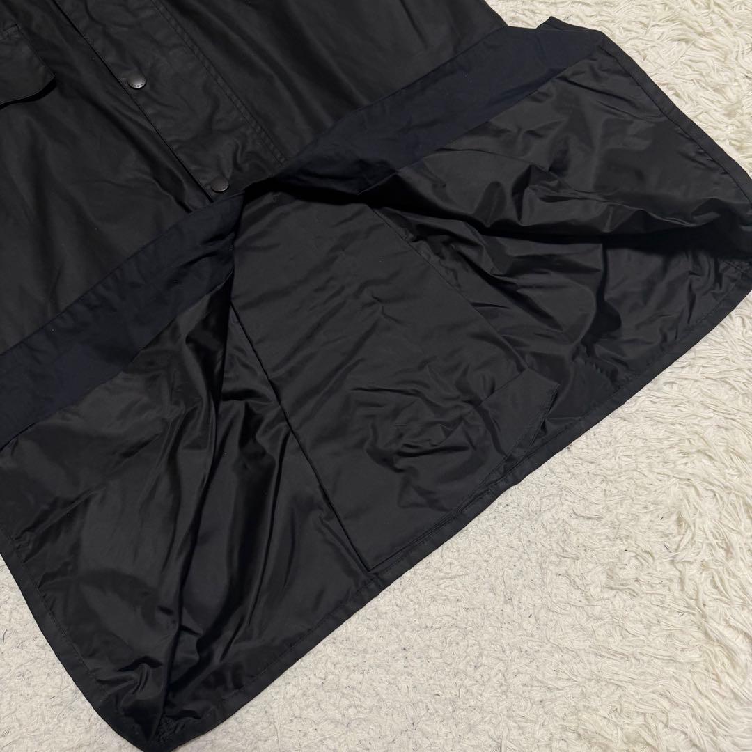 未使用タグ付き22aw バブアー　オーバーサイズワックスバーレー　マキシ丈　黒