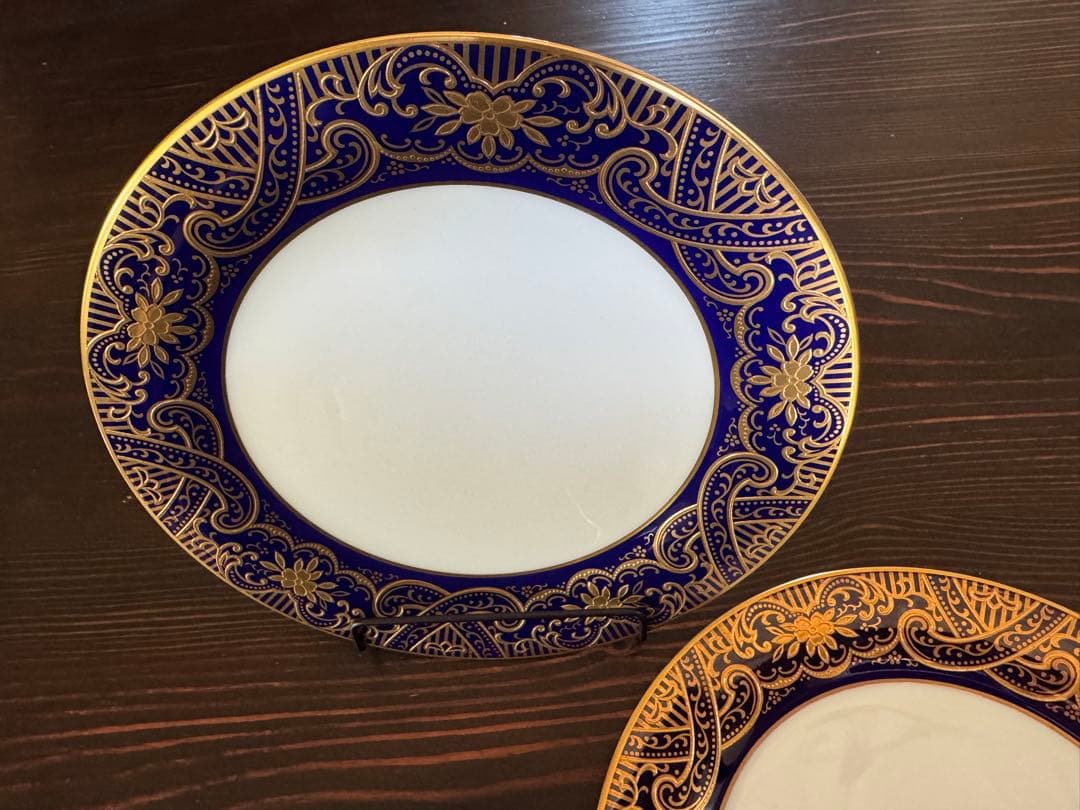 ノリタケスタジオコレクション金彩瑠璃色皿21㎝5枚セットSakuraです！