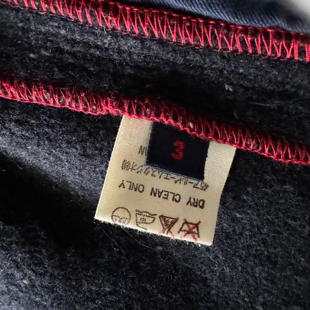 【45rpm】ダッフルコート　アンゴラ混　ショート丈　サイズ3 ネイビー