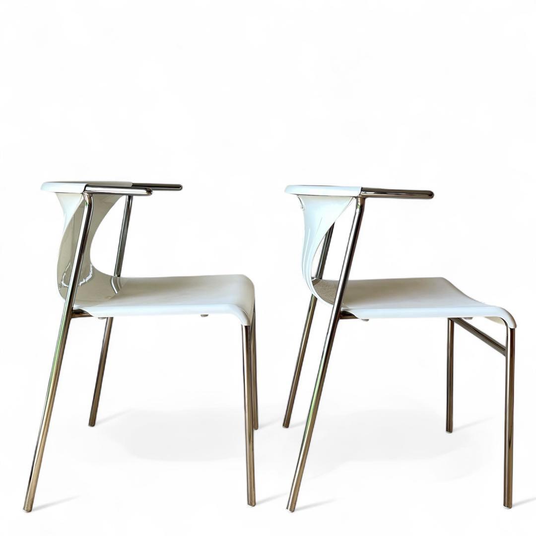 【2脚】90s OLD IKEA ELMER スタッキング チェア ポストモダン