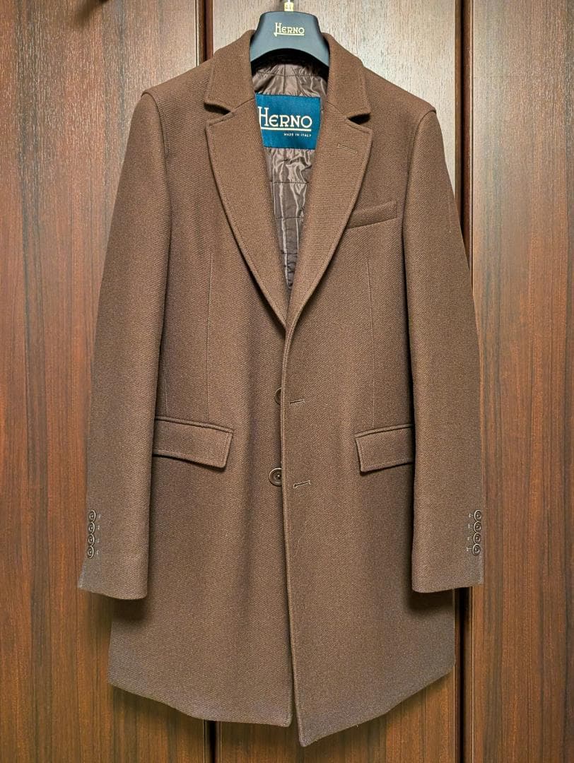 新品未着用■ HERNO ■ ヘルノ チェスターコート ■ライナー有　44サイズ