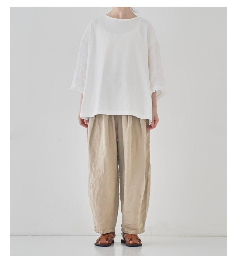 nest Robe コットン×リネンドッキングプルオーバー