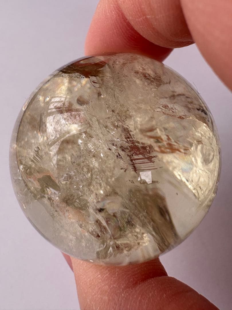 シトリンアゼツライト　スフィア　アゼツライト　約41.5ミリ