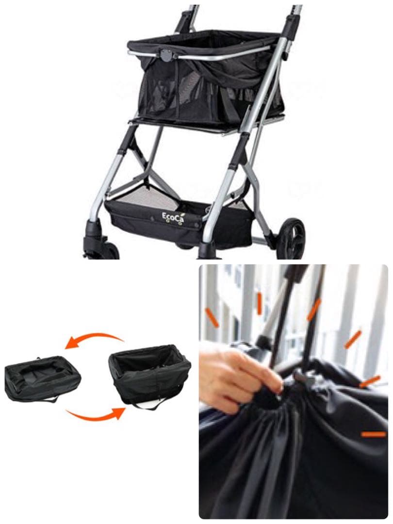 【超便利】⭐︎エコカ　ショッピングカート　折りたたみ　買い物カート⭐︎