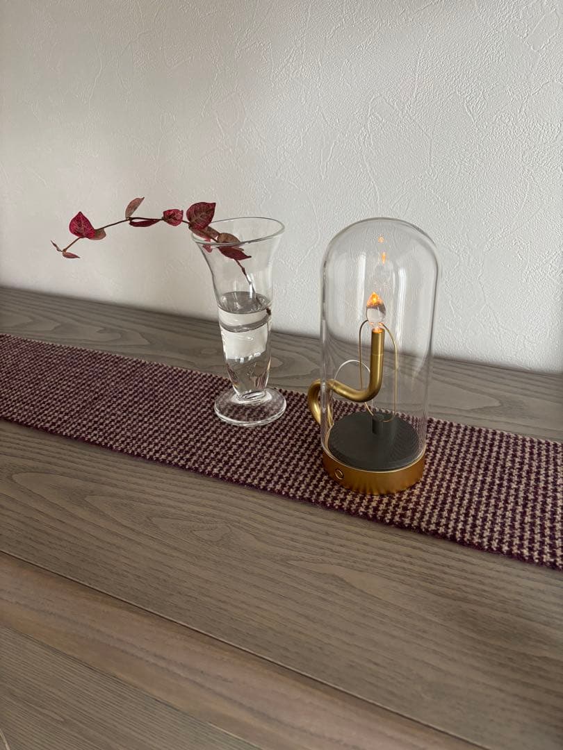 トントン手織りディスプレイマット　千鳥格子ロング