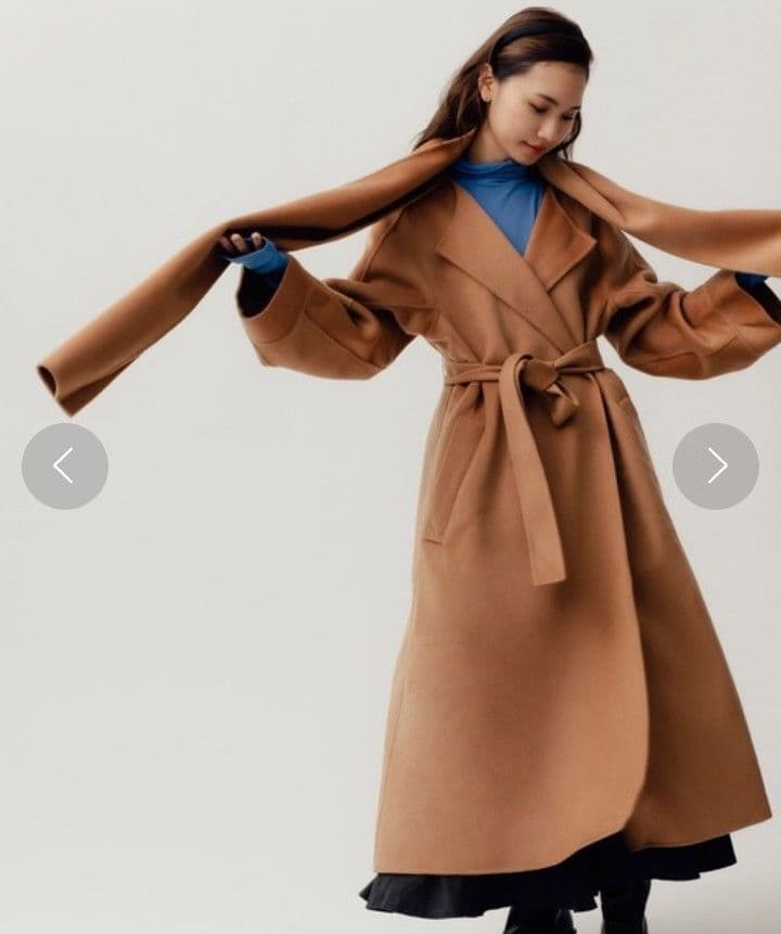 【再値下げ！】美品　randeboo マフラードッキングウールコート