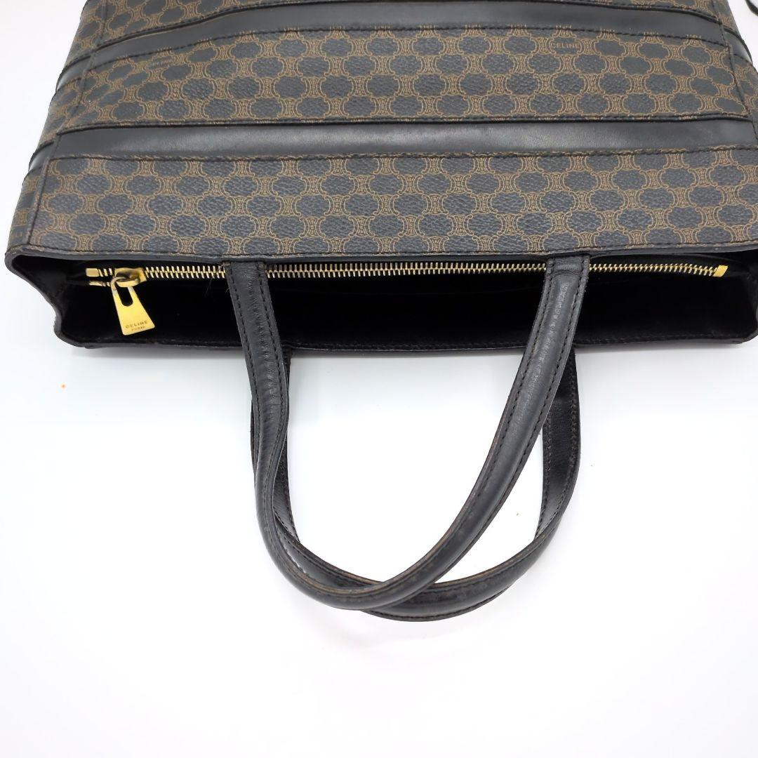 【美品】セリーヌ CELINE マカダム柄 トートバッグ 肩掛け PVC ロゴ