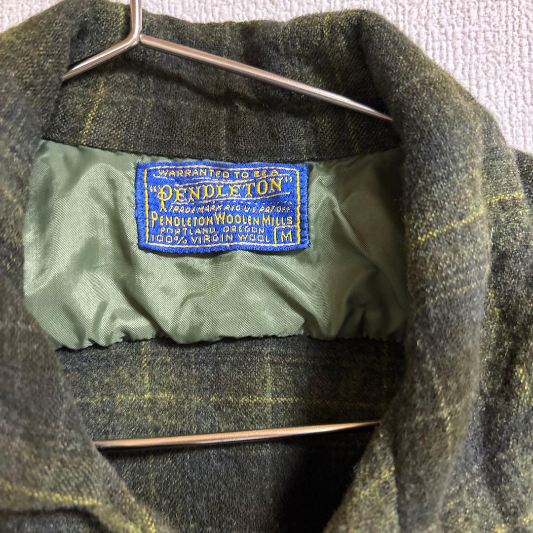 50s Pendleton ペンドルトン ダークグリーン チェック ネルシャツ