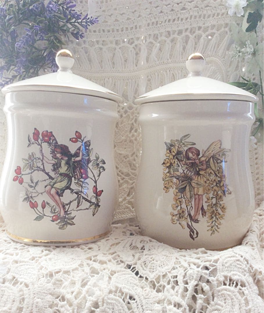 6点セット　シシリー・メアリー・バーカー花の妖精シリーズ　ストレージジャー