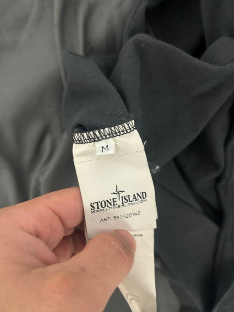 と*り様 ストーンアイランドSTONE グレー 長袖　ロングTシャツ