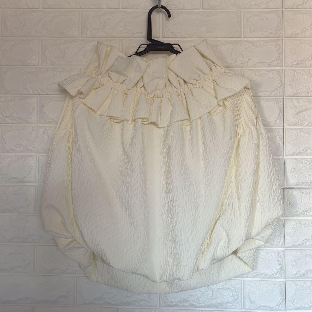 トップス L'AUBE BLANC Raffle balloon cape Blouse