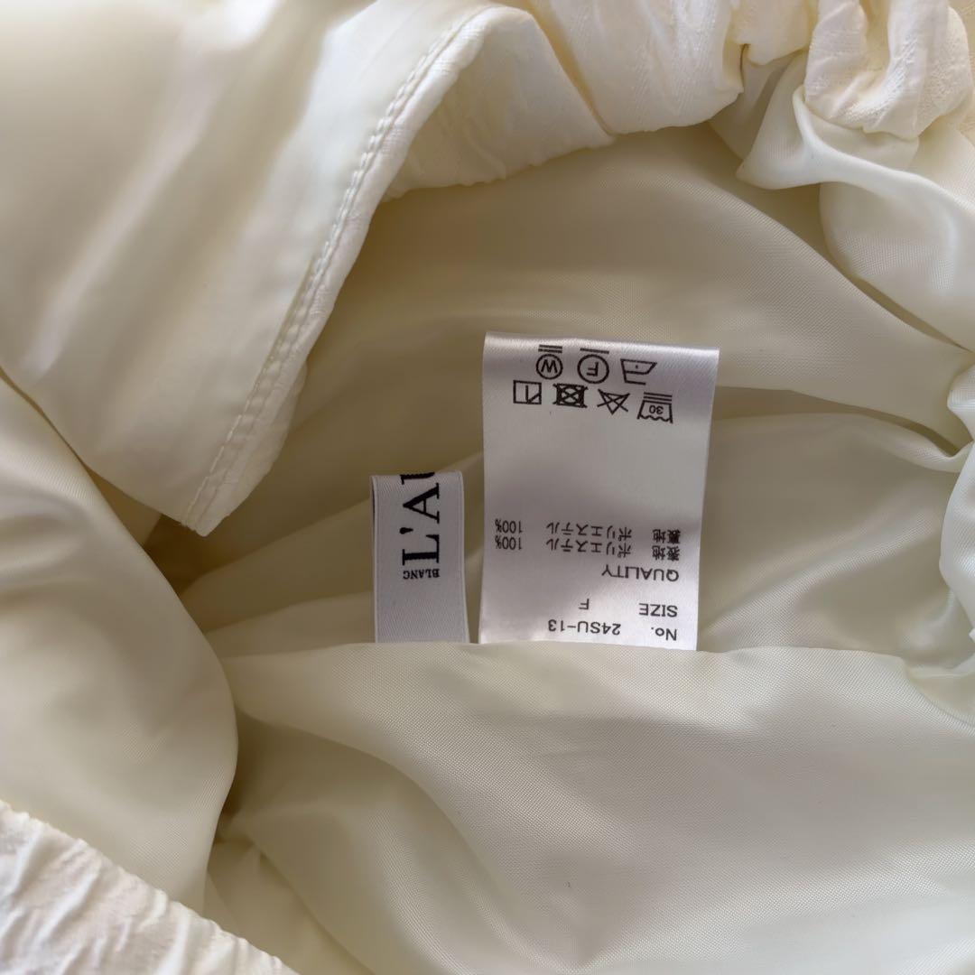 トップス L'AUBE BLANC Raffle balloon cape Blouse