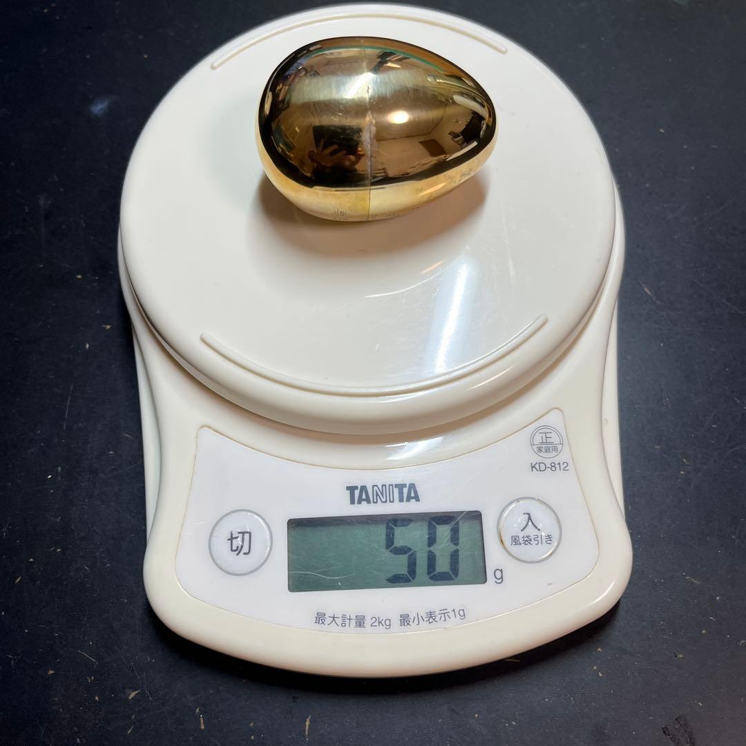 【純銀】　叙勲記念品　卵型ケース　名前入り品　50g