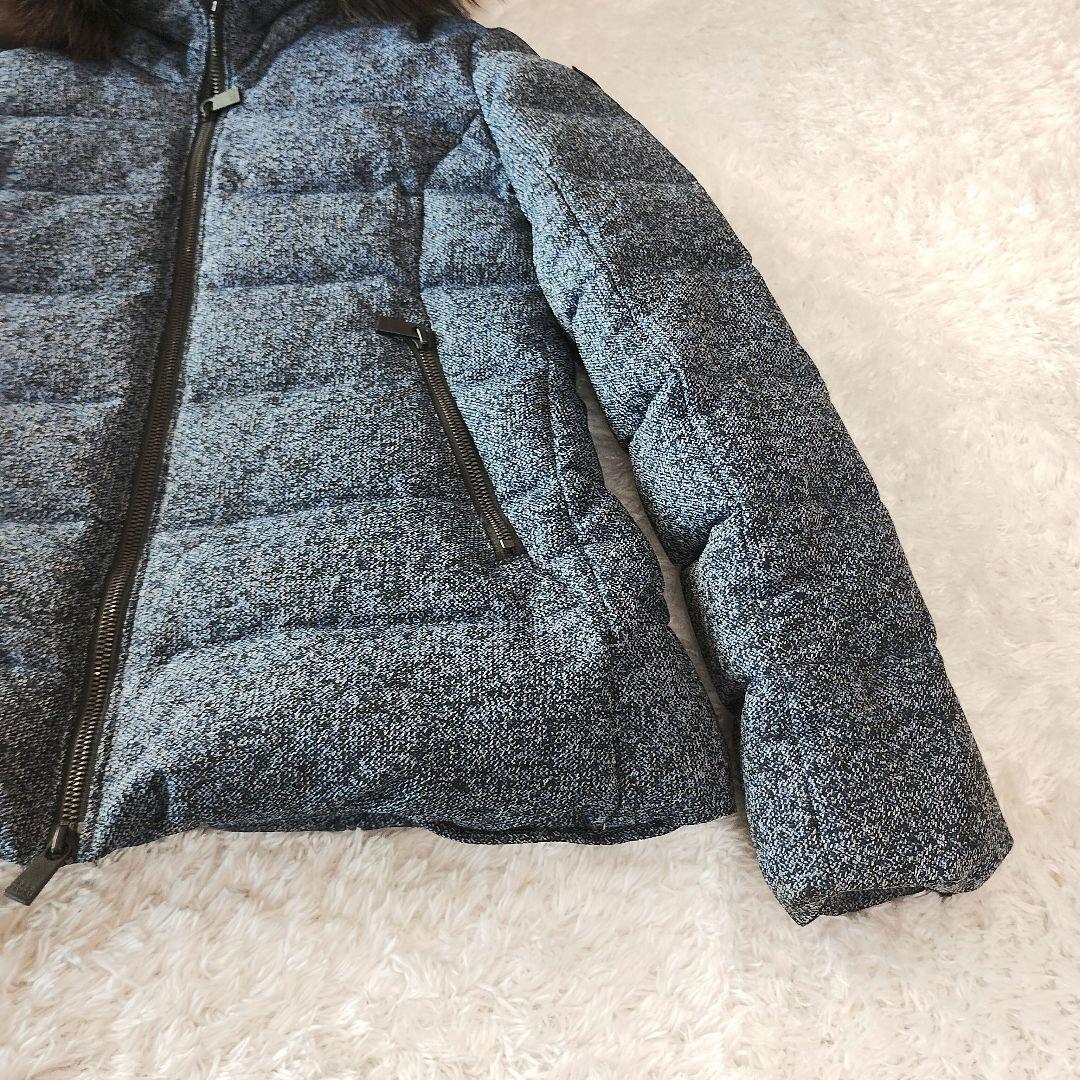 TATRAS CERTOSA ダウン ネイビー 高級 Rライン ファー ツイード