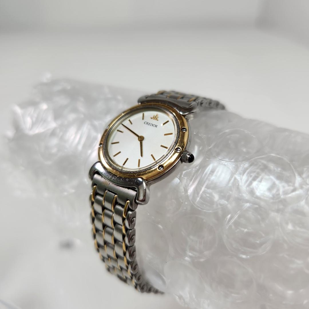 SEIKO クレドール 5A70-0040 K18ベゼル クォーツ腕時計