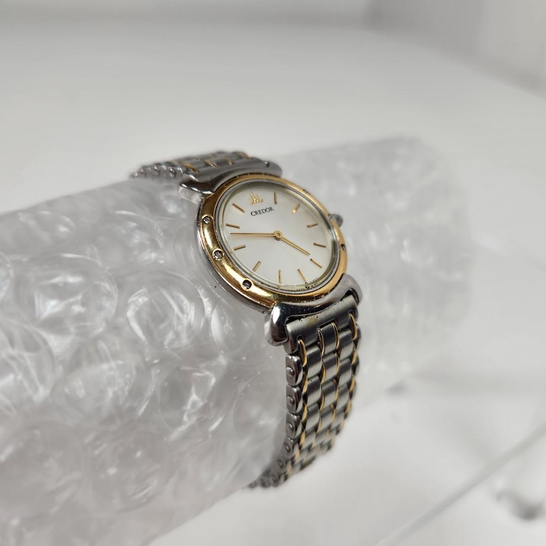 SEIKO クレドール 5A70-0040 K18ベゼル クォーツ腕時計