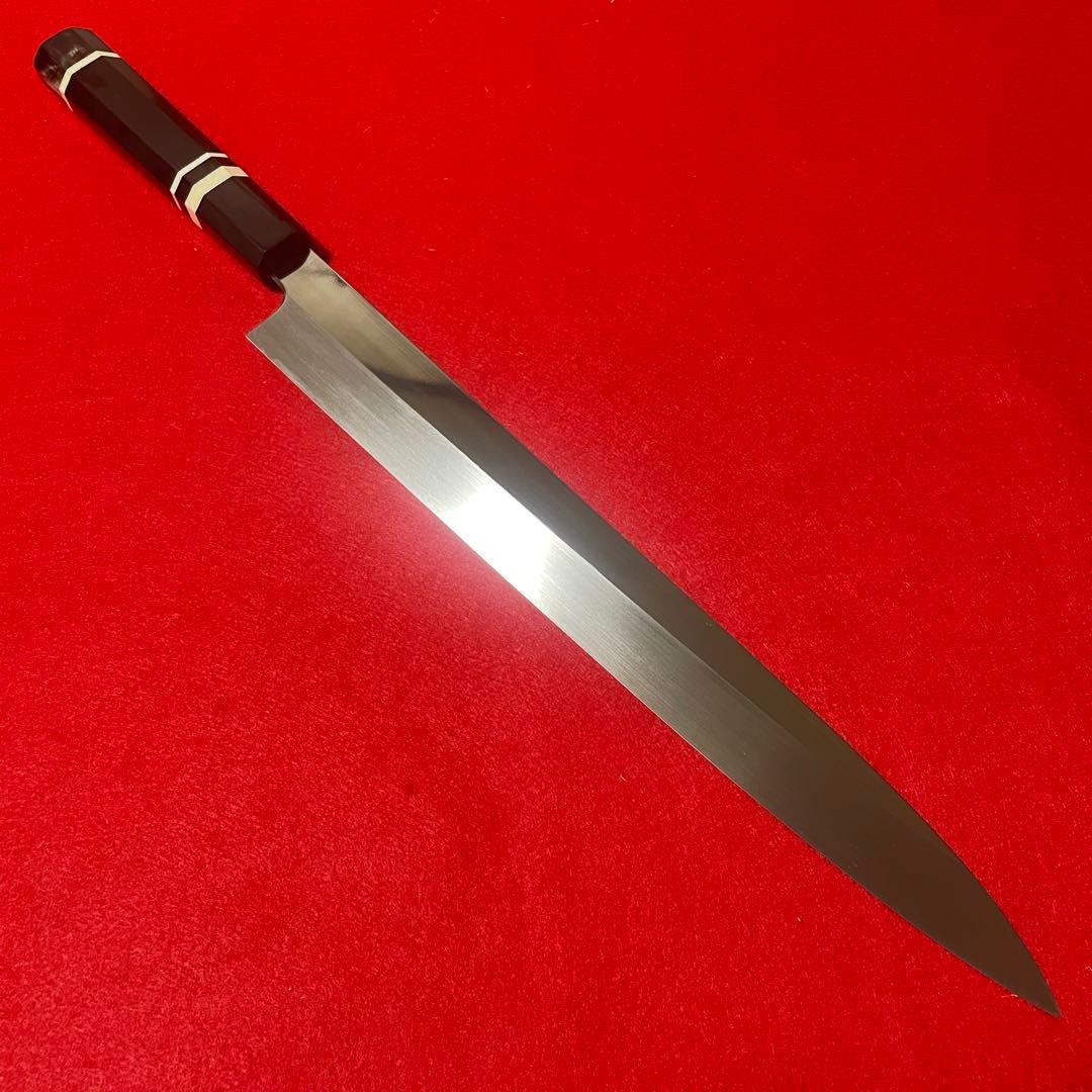 極薄柳刃包丁 刺身包丁 尺（刃渡り300mm） 鏡面仕上げ