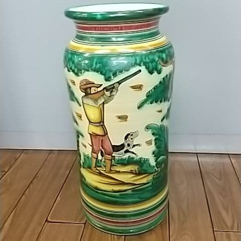 スペイン製の陶器壺・傘立てにも◎タラベラ