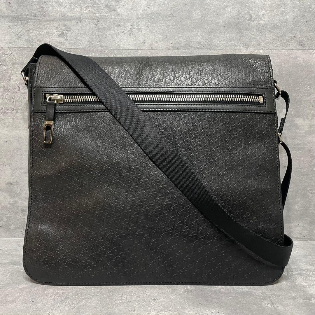 美品 Dior Homme オブリーク トロッター レザー メッセンジャーバッグ