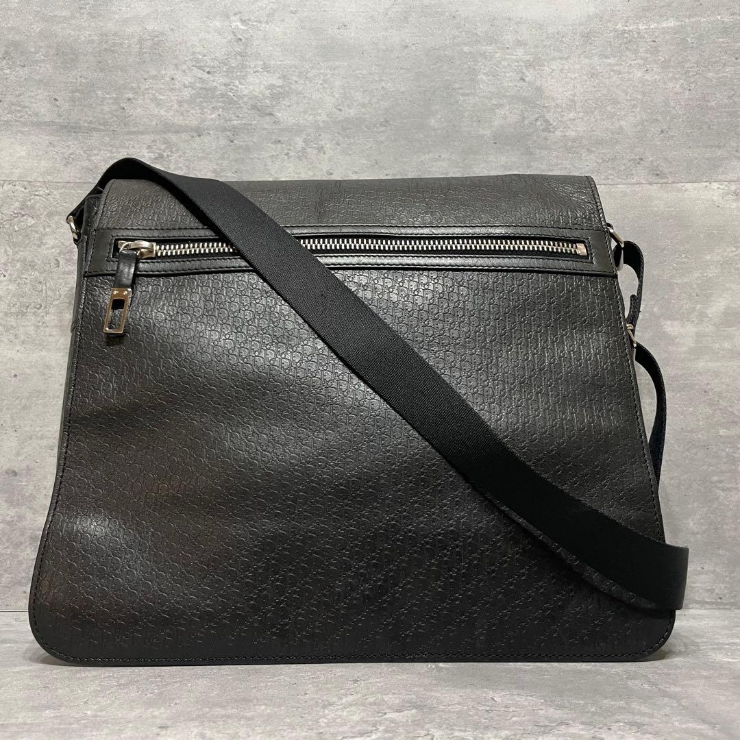 美品 Dior Homme オブリーク トロッター レザー メッセンジャーバッグ