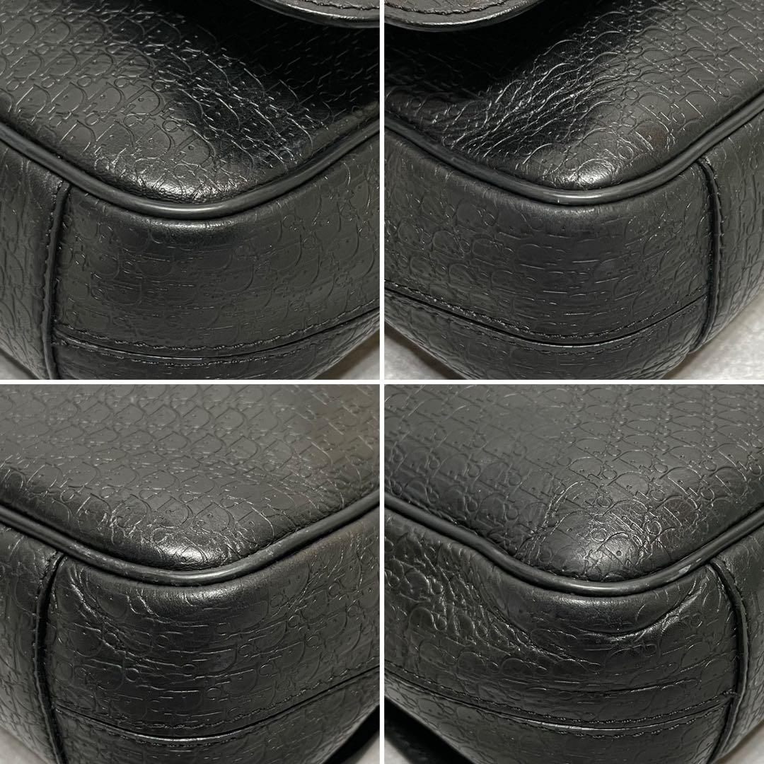 美品 Dior Homme オブリーク トロッター レザー メッセンジャーバッグ