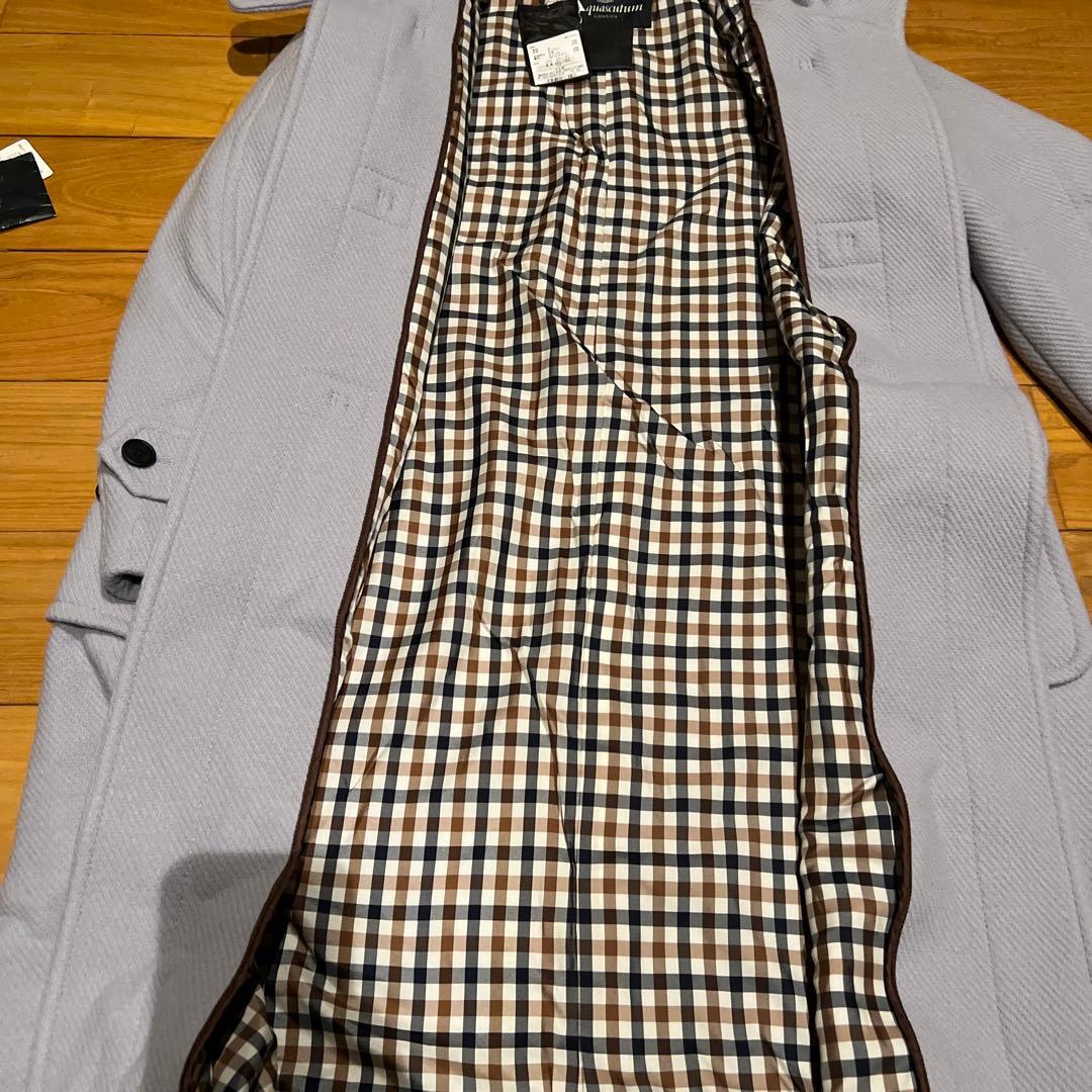 新品未使用☆アクアスキュータム13号グレー ダッフルコート トグルボタン付き