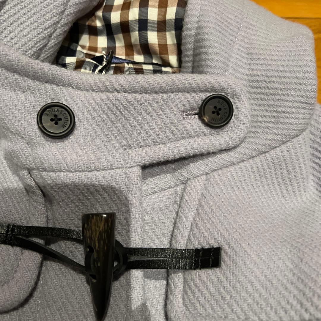 新品未使用☆アクアスキュータム13号グレー ダッフルコート トグルボタン付き