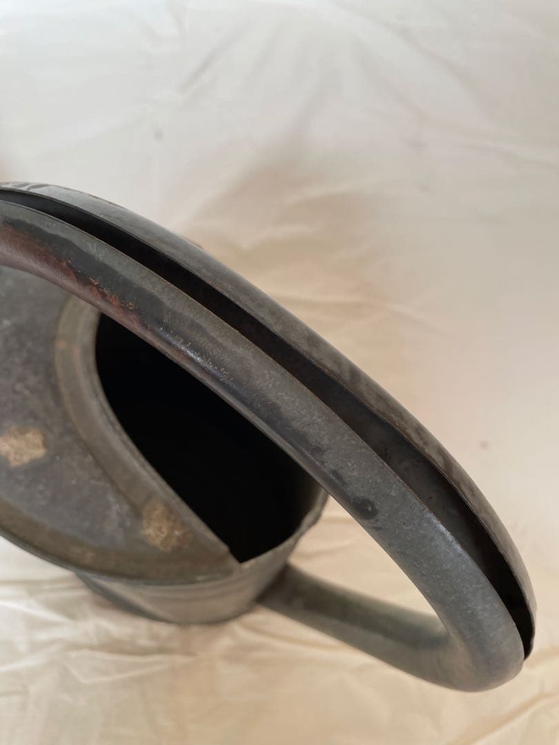 フランスアンティークブリキ　ジョウロ　ジャグ　花器　イギリスアンティークブリキ