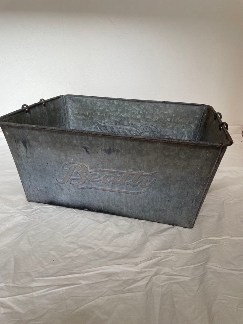 フランスアンティークブリキ　ジョウロ　ジャグ　花器　イギリスアンティークブリキ