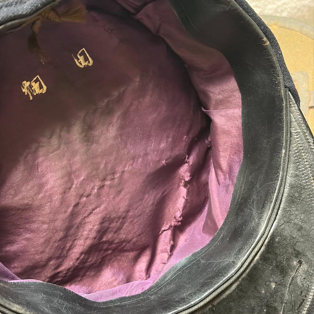 当時物　旧日本帝国海軍　制帽　帽子　軍帽　ネーム入り ミリタリー　箱付