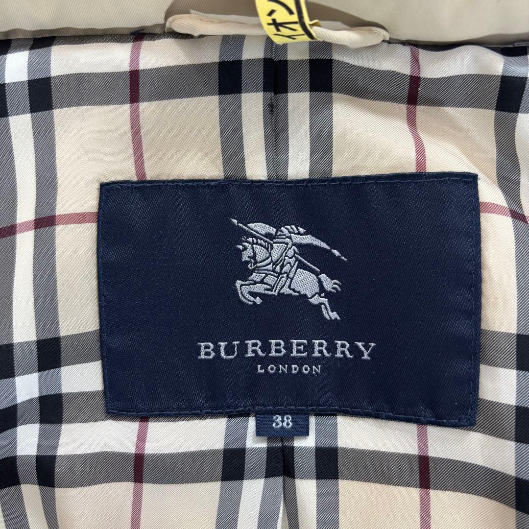 バーバリーロンドン ダウンコート ノバチェック フード収納 2WAYベージュ M