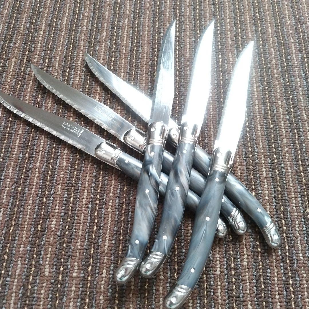 【美品】LAGUIOLE　ラギオール／ライヨール　ステーキナイフ６本セット　共箱