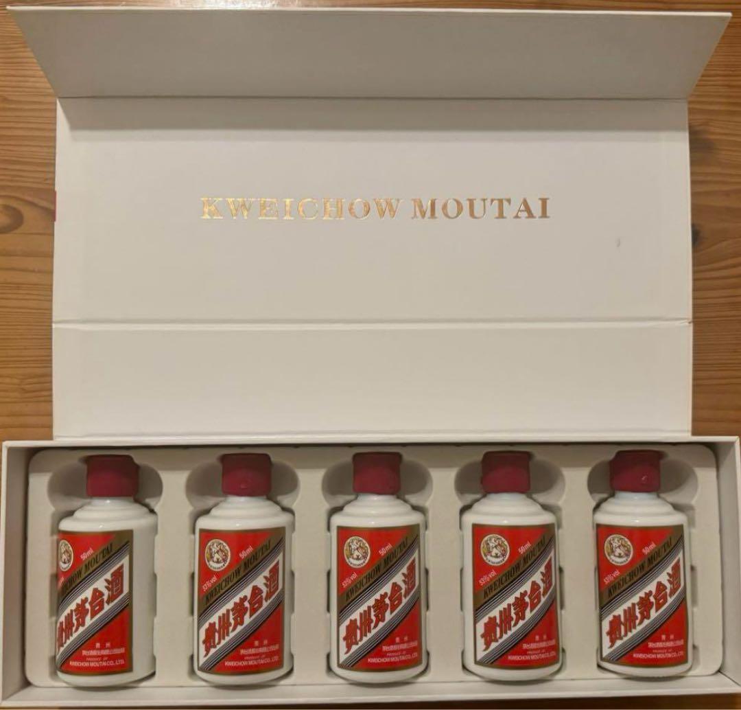 toku　希少 : 茅台酒50ml x 5本セット(贈答用 手提袋付き)