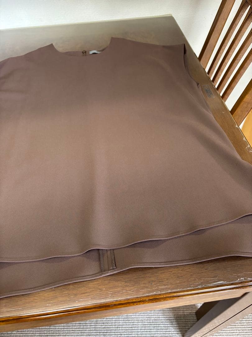 theory luxe チョコレートブラウン　フレンチスリーブブラウス　38