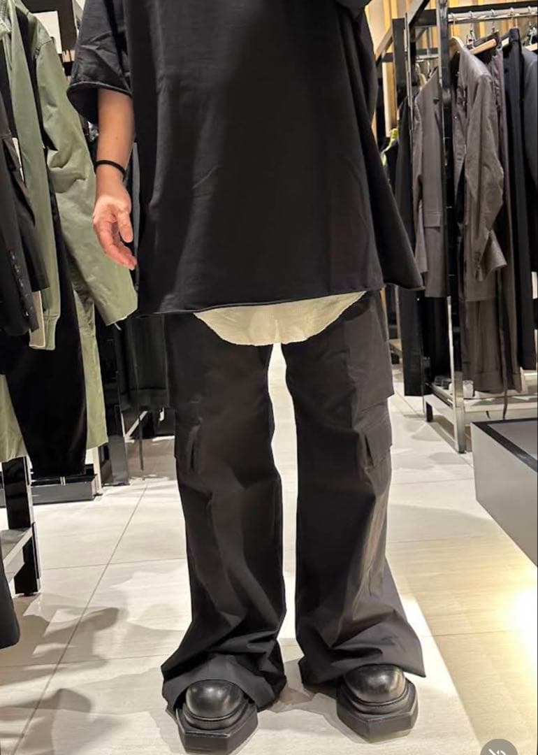 22FW Rick Owens BASIC RIB TANK PEARL シルク