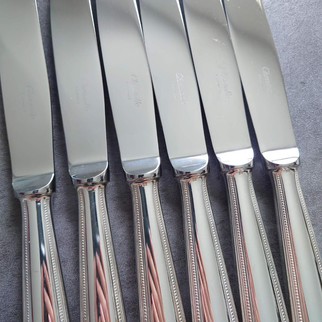 美品 クリストフル パール テーブルナイフ 6点