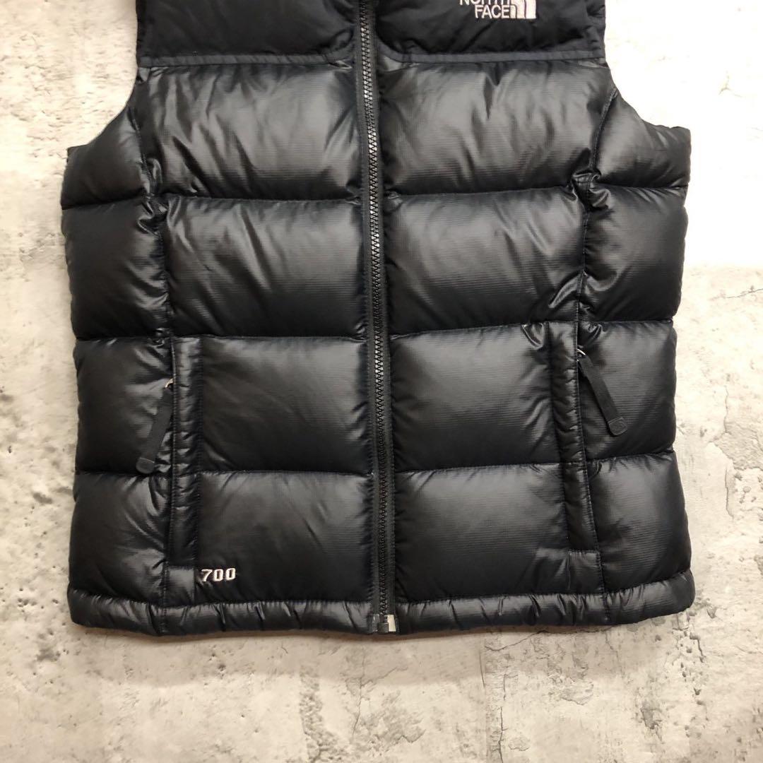 美品　ザノースフェイス　700フィル　ヌプシ　ダウンベスト　ブラック　S