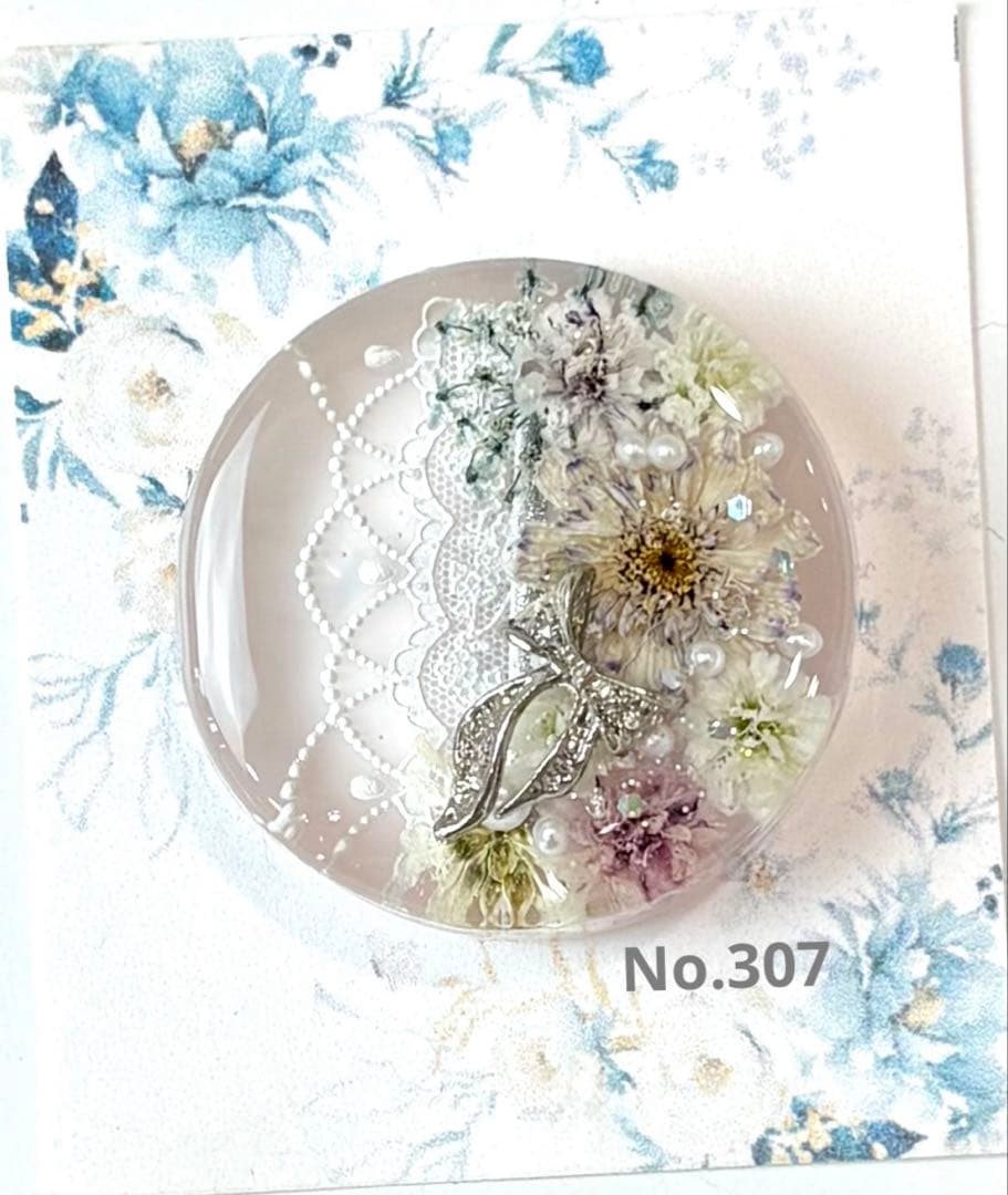 レンジヘアゴム　ポニーフック　ドライフラワー　No.307