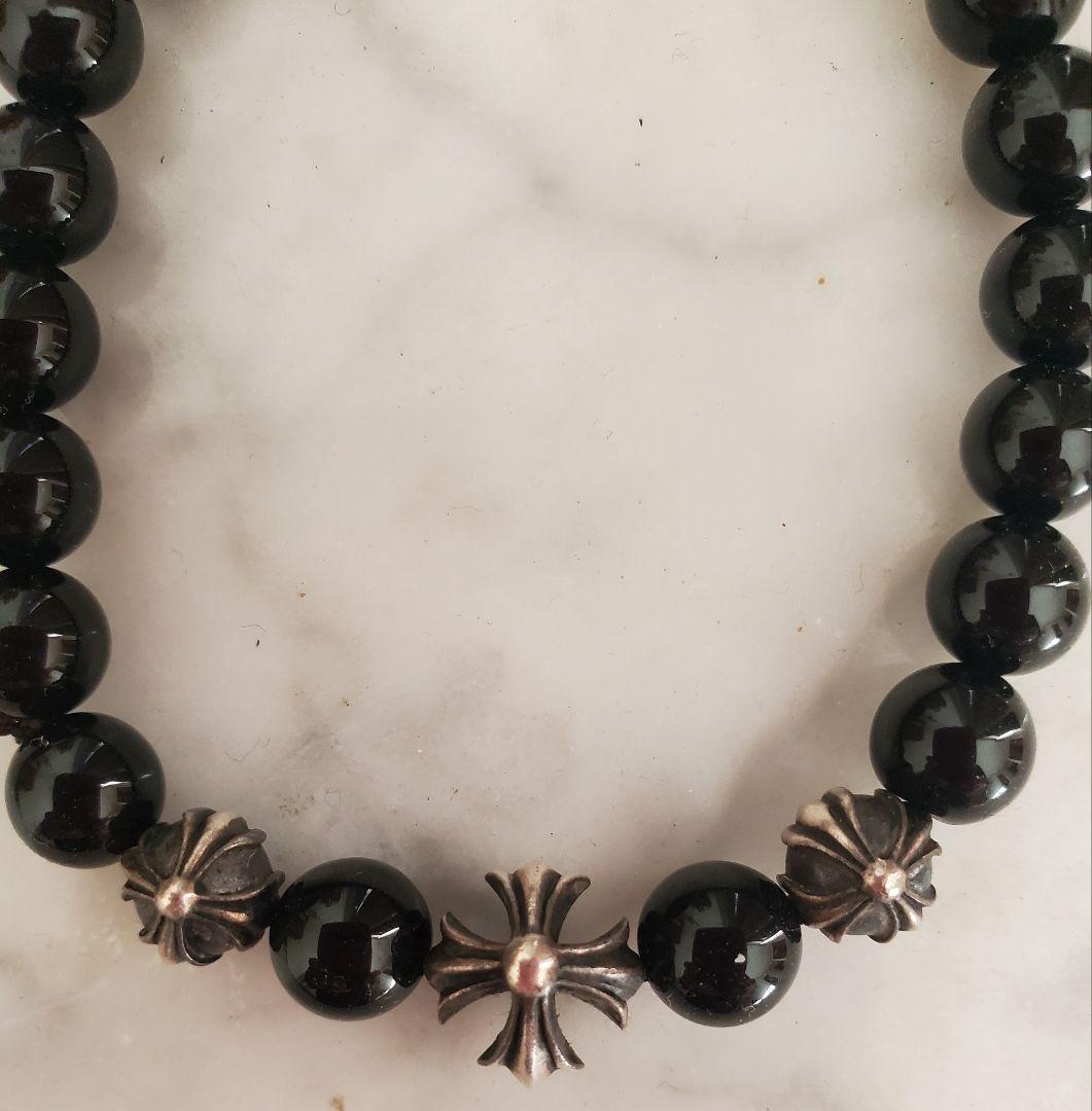 クロムハーツ オニキスビーズブレスレット