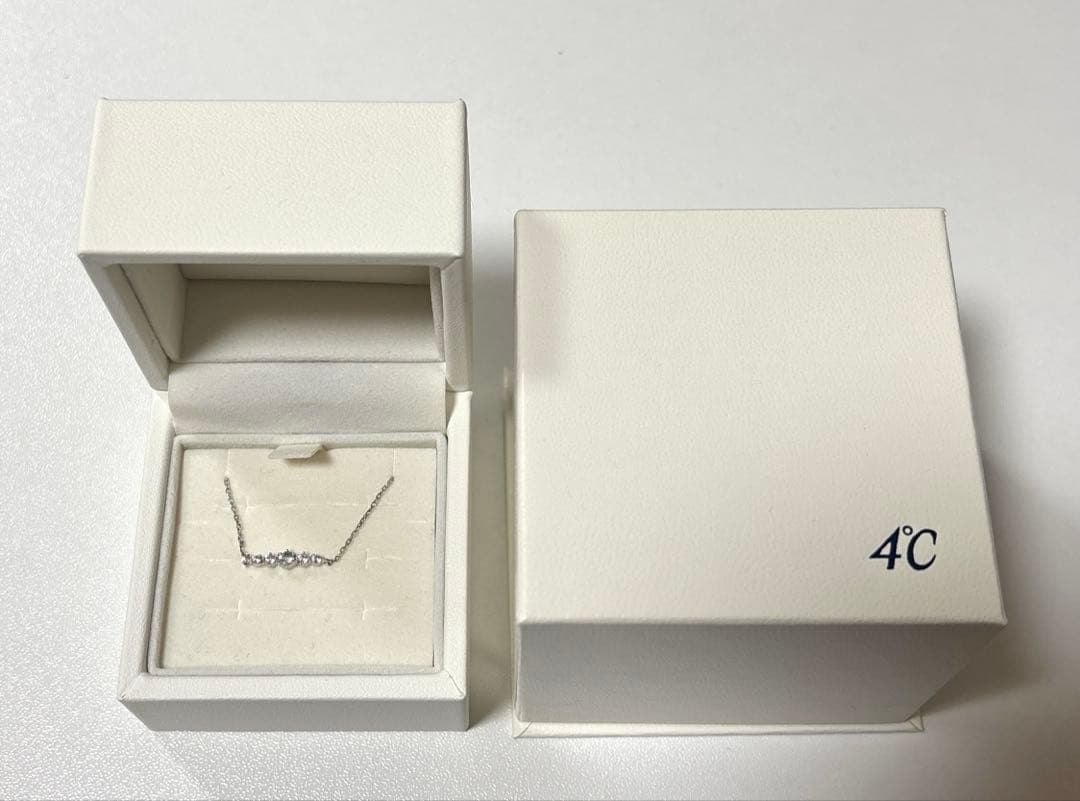 4°C K10 ホワイトゴールド ブレスレット