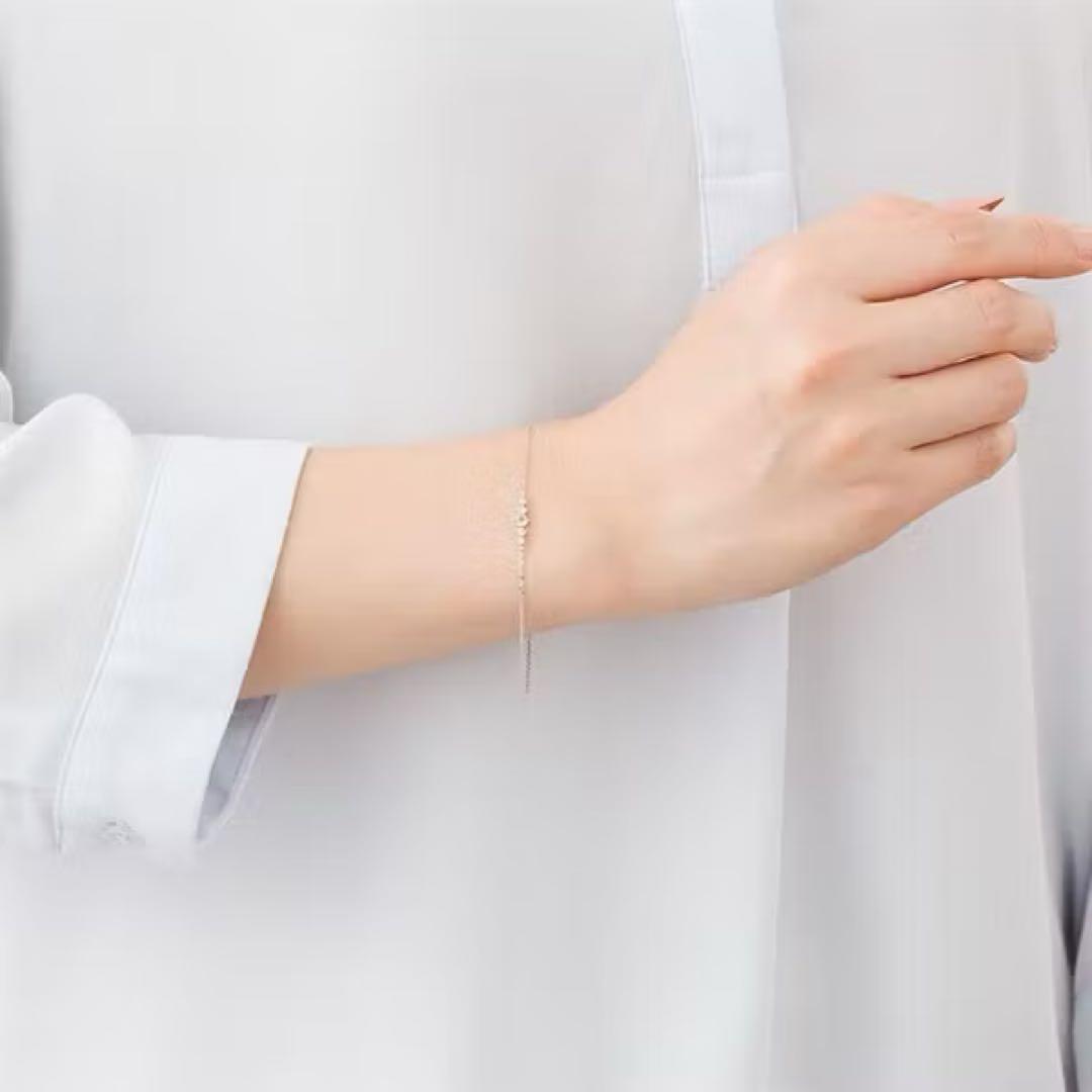 4°C K10 ホワイトゴールド ブレスレット