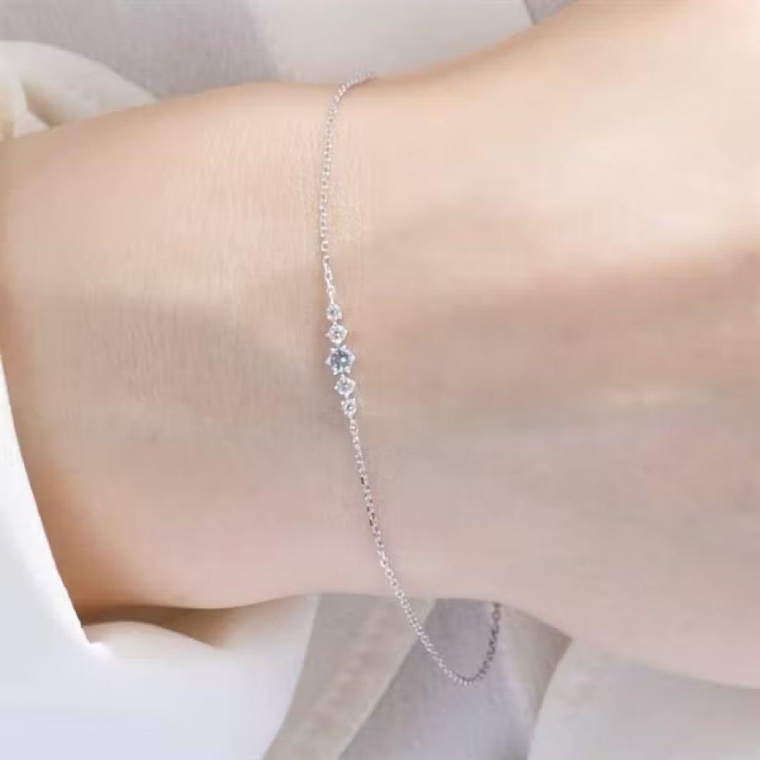 4°C K10 ホワイトゴールド ブレスレット