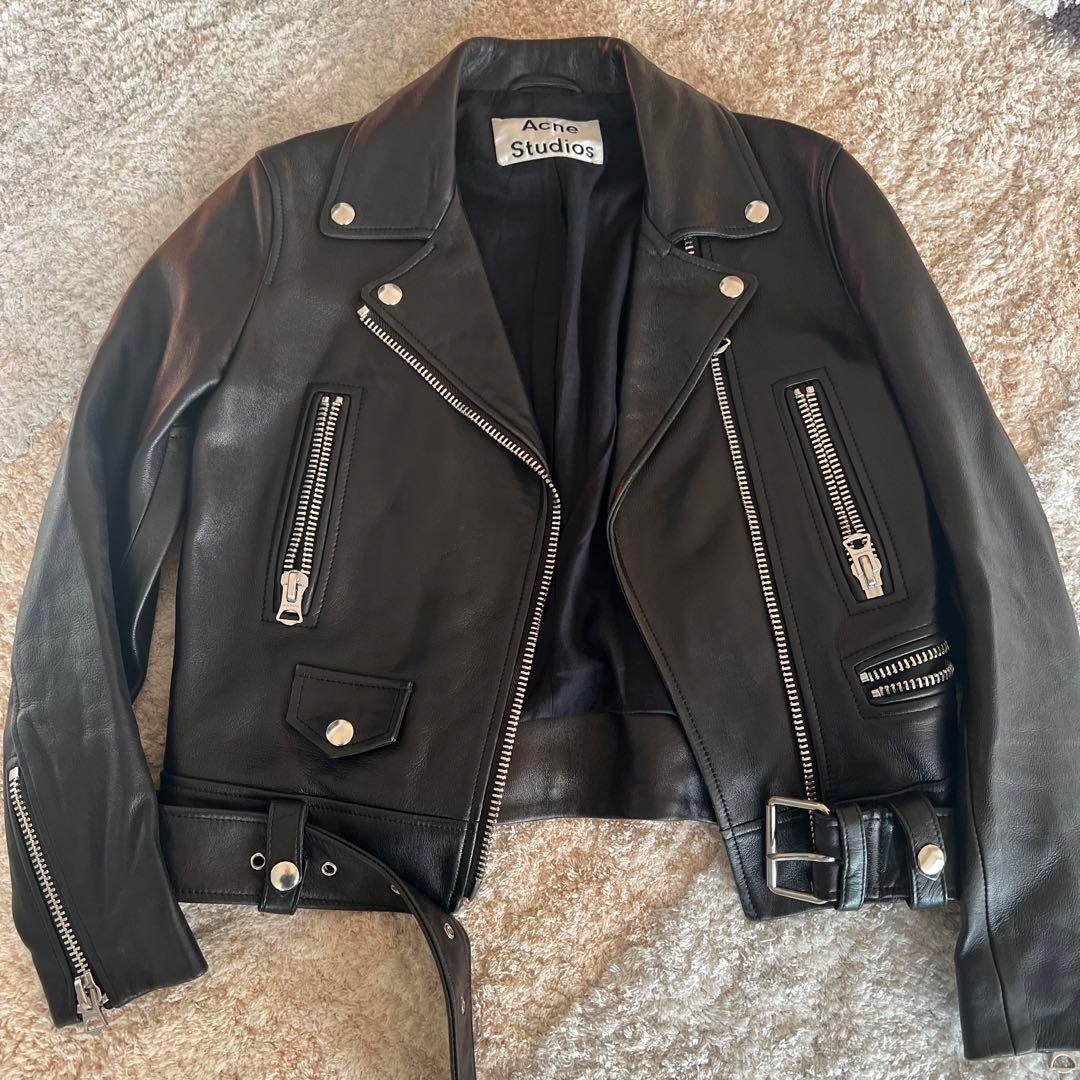 acne studiosライダースジャケット　レザー