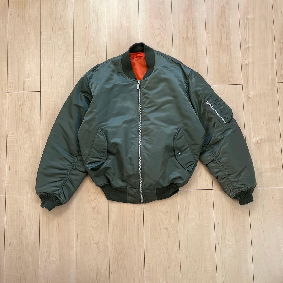 old uniqlo ma1 カーキ L
