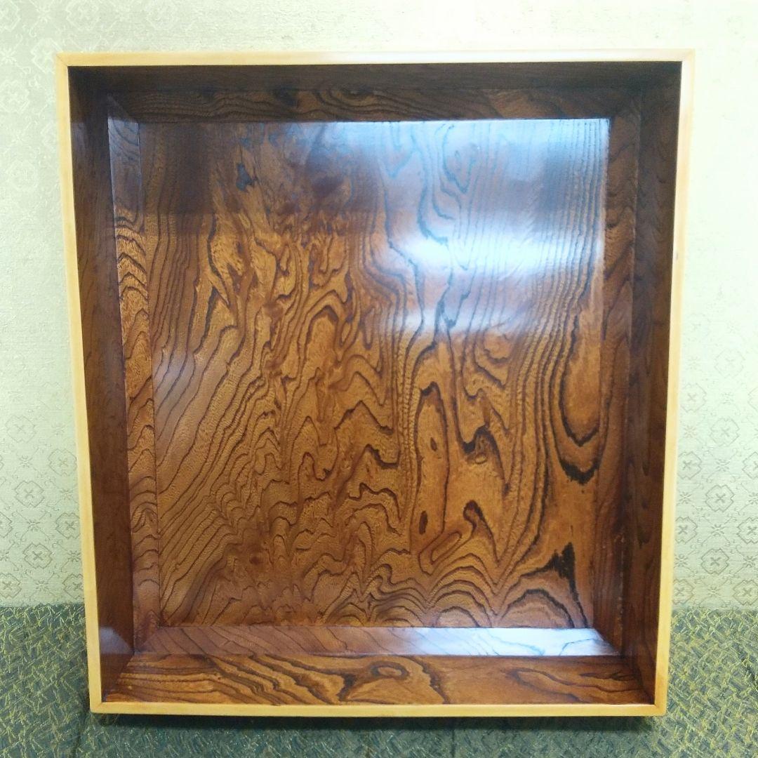 【お値下げしました！】欅造　木象嵌　色紙箱　常信