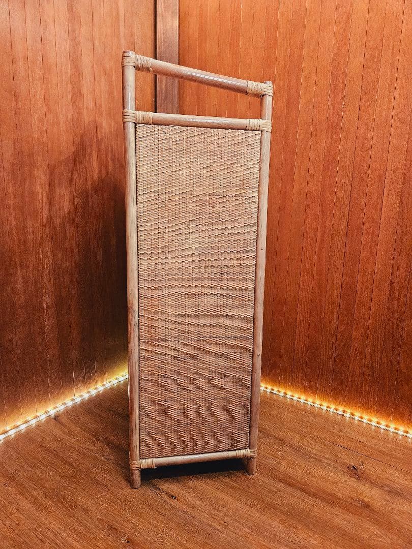 日本製 ラタンチェスト アンティーク加工 藤家具 ヴィンテージ 無垢材