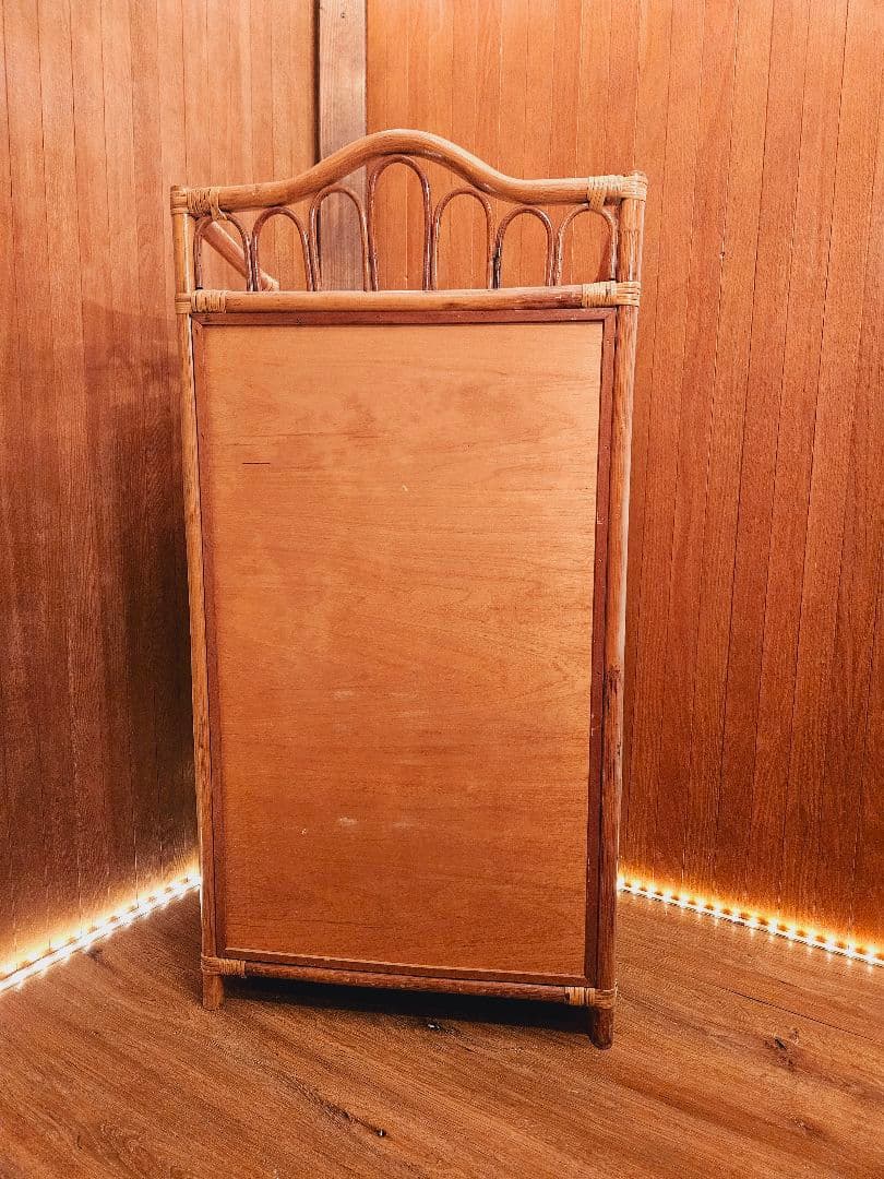 日本製 ラタンチェスト アンティーク加工 藤家具 ヴィンテージ 無垢材